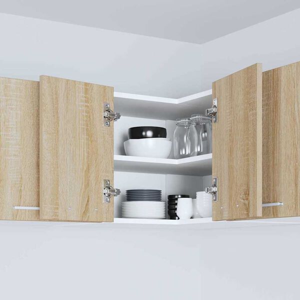 vidaXL Arm&aacute;rio suspenso Carvalho Sonoma e Branco 57 x 57 x 40 cm