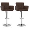 vidaXL Bancos de bar 2 pcs couro artificial castanho