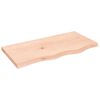 vidaXL Tampo de mesa 80x40x(2-4) cm carvalho maci&ccedil;o n&atilde;o tratado