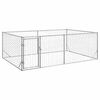 vidaXL Canil para c&atilde;es ao ar livre com porta 3x2x1 m a&ccedil;o galvanizado