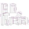 vidaXL Conjunto mobili&aacute;rio casa banho 4 pcs madeira maci&ccedil;a preto manga