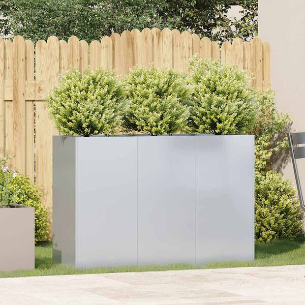 vidaXL Planter 120x40x80 cm a&ccedil;o galvanizado