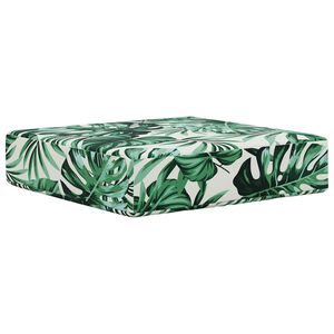 vidaXL Almofada de Assento Externa Padr&atilde;o de Folhas 40 x 40 x 8 cm