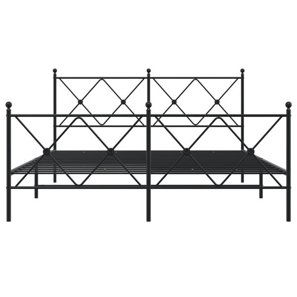vidaXL Estrutura de cama sem colch&atilde;o com p&eacute;s 160x200 cm preto