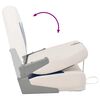 vidaXL Conjunto de 2 assento de barco dobr&aacute;vel com almofada azul/branco