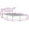 vidaXL Cama sem colch&atilde;o 140x200 cm madeira de pinho maci&ccedil;a branco