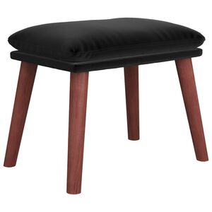 vidaXL Apoio de p&eacute;s 45x29,5x35 cm veludo preto