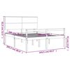 vidaXL Cama para idosos c/ cabeceira 160x200cm madeira maci&ccedil;a cinzento
