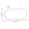 vidaXL Espelho de casa de banho com luzes LED oval 90x40 cm