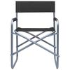 vidaXL Cadeiras de realizador 2 pcs aço preto
