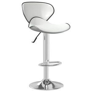 vidaXL Banco de bar couro artificial branco