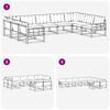 vidaXL Conjunto de Sof&aacute;s para Exterior 9 pcs Natural e Preto