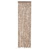 vidaXL Cortina anti-insetos 56x200 cm chenille bege e castanho-escuro