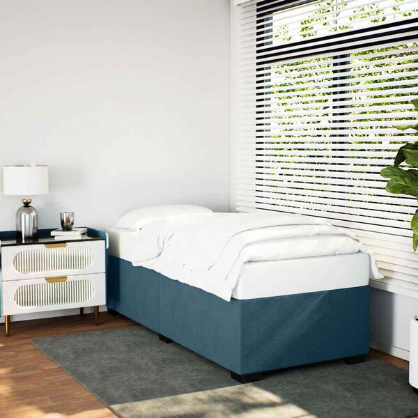 vidaXL Estrutura de cama 80x200 cm veludo azul
