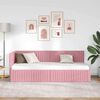 vidaXL Estrutura de Cama de Canto Rosa 80 cm x 200 cm Veludo