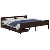 vidaXL Estrutura de cama c/ 2 gavetas 180x200 cm pinho castanho-escuro