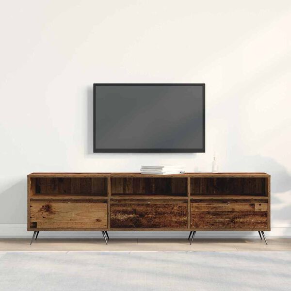 vidaXL Gabinete para TV Madeira antiga 150 x 30 x 44,5 cm