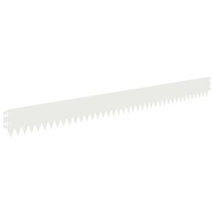 vidaXL Acabamento para Gramado 10 unid. 103 x 10 cm A&ccedil;o Branco