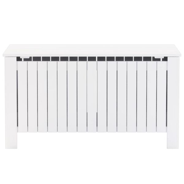 vidaXL Caixa arruma&ccedil;&atilde;o c/ tampa RANA 100x49x54 cm pinho maci&ccedil;o branco