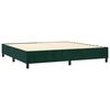 vidaXL Cama box spring c/ colch&atilde;o/LED 200x200 cm veludo verde-escuro