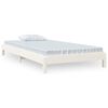 vidaXL Cama empilhável 90x190 cm madeira de pinho maciça branco