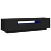 vidaXL M&oacute;vel de TV com luzes LED 160x35x40 cm preto