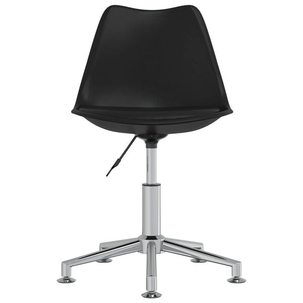 vidaXL Cadeiras de jantar girat&oacute;rias 2 pcs couro artificial preto