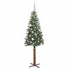 vidaXL Árvore de Natal Slim com 150 LEDs com suporte Verde 150 cm