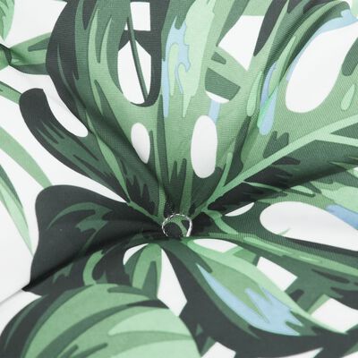 vidaXL Almofadão banco jardim 110x50x7 cm tecido oxford padrão folhas