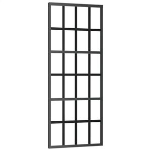 vidaXL Porta deslizante em vidro ESG e alum&iacute;nio 76x205 cm preto