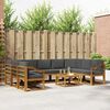 vidaXL Conjunto de Sof&aacute;s para Exterior 10 pcs Natural e Antracite
