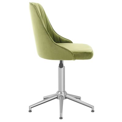 vidaXL Cadeira de escritório giratória veludo verde-claro
