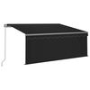 vidaXL Toldo retr&aacute;til manual com estore/LED 3x2,5 m antracite