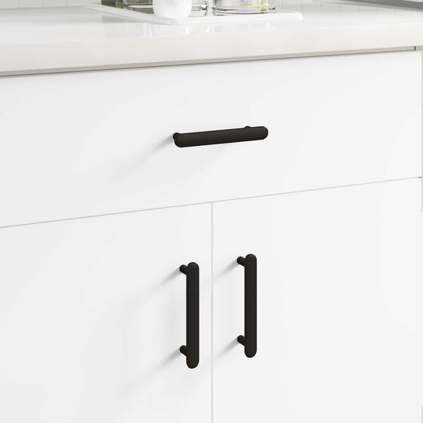 vidaXL Ma&ccedil;aneta de Arm&aacute;rio 12 pcs Preto 121 x 16.6 x 28.3 mm Ferro