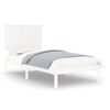 vidaXL Cama sem colch&atilde;o 100x200 cm madeira de pinho maci&ccedil;a branco