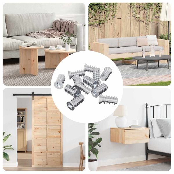 vidaXL Parafuso 12 pcs Prateado M6 x 12 mm Ferro