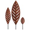 vidaXL Estaca de Jardim 3 unid. 116,5 x 35 x 3 cm A&ccedil;o Corten