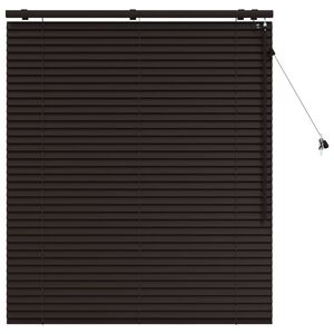 vidaXL Cortina Veneziana Marrom Escuro 100 x 130 cm 35 mm