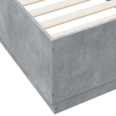 vidaXL Estrutura de cama 100x200 cm derivados de madeira cinza sonoma