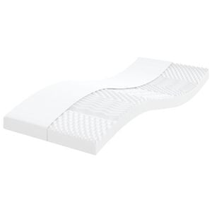 vidaXL Colch&atilde;o de espuma 80x200 cm 7 zonas dureza 20 ILD branco