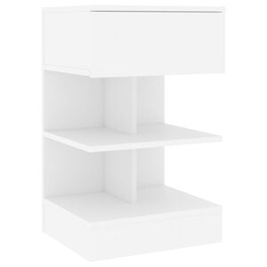 vidaXL Mesa de cabeceira 40x35x65 cm derivados de madeira branco