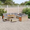 vidaXL Conjunto de Sof&aacute; de Jardim 13 pcs bege e cinzento claro