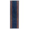 vidaXL Tapete Runner FLORNES Tecido Azul PP 7 mm