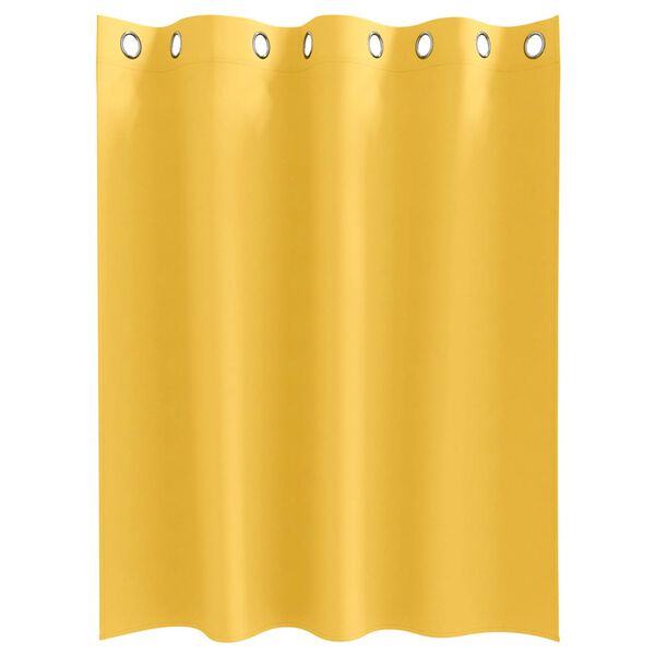 vidaXL Cortinas Blackout com Argolas 2 pcs Amarelo Mostarda