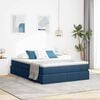 vidaXL Cama com arruma&ccedil;&atilde;o e colch&atilde;o Azul 140 x 200 cm Poli&eacute;ster