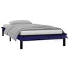 vidaXL Estrutura cama c/ LED solteiro 75x190 cm madeira maci&ccedil;a preto