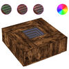 vidaXL Mesa de centro luzes LED Infinity 100x100x40 cm carvalho fumado