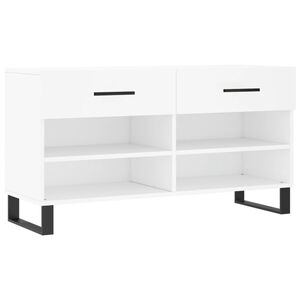 vidaXL Banco sapateira 102x35x55 cm derivados de madeira branco