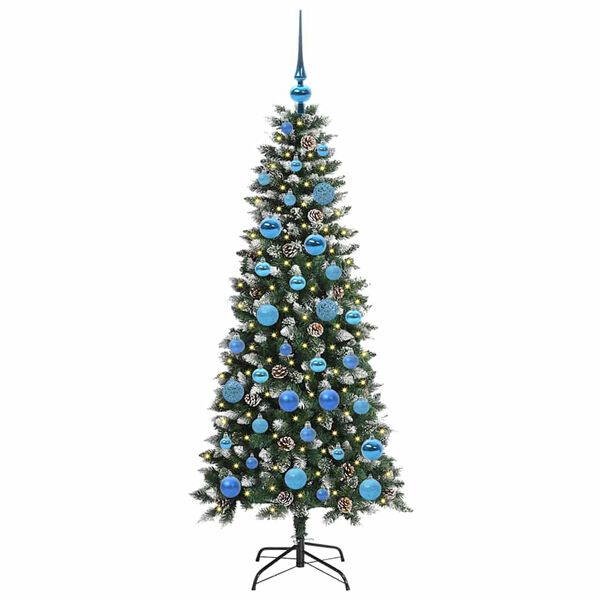 vidaXL &Aacute;rvore de Natal Artificial Verde 150 cm PVC, Pl&aacute;stico e A&ccedil;o