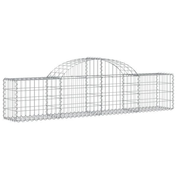 vidaXL Cestos gabião arqueados 30pcs 200x30x40/60 cm ferro galvanizado